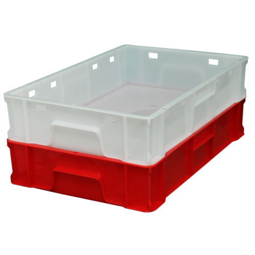 Харчовий пластиковий ящик 600x400x120 (Е1)