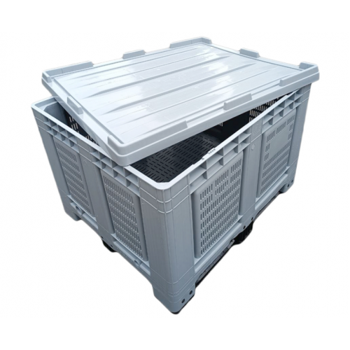 Харчовий пластиковий контейнер 1200x1000x800 перфорований